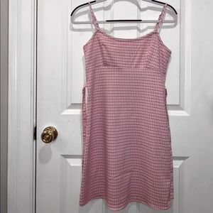 Brandy Melville Pink and White Plaid Dress